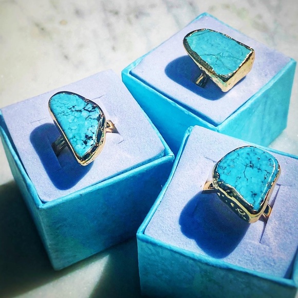 Turquoise Howlite Ring - Picture 3 of 3